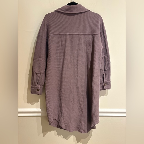 Anthropologie Pilcro Duster Shacket Jacket Dusty Lilac Size XS - Picture 5 of 9